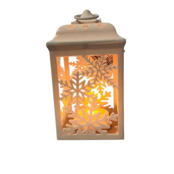 Christmas Snowflake Holiday LED Lantern 8" - Picture 1 of 6